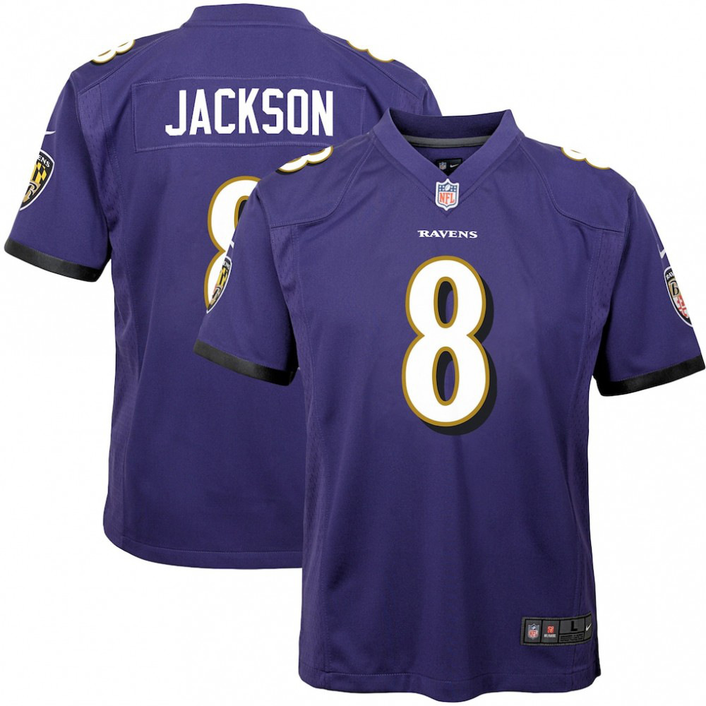 Lamar Jackson Baltimore Ravens Nike Youth Game Jersey - Purple-GridironStore